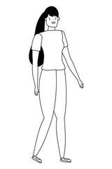 Isolated avatar woman vector design