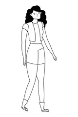 Isolated avatar woman vector design