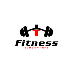 Letter I Logo With barbell. Fitness Gym logo. fitness vector logo design for gym and fitness.