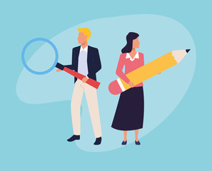 Executive business workers charaters