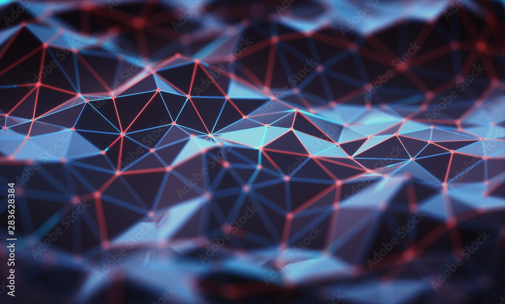 Wall mural abstract background technology connection