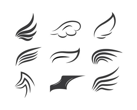 wings logo symbol icon vector illustration