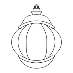 lantern decoration festival lamp cartoon in black and white