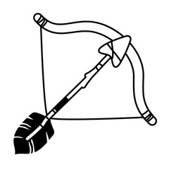 Isolated boho arrow and bow design vector illustration