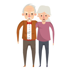 grandparents senior old people cartoon