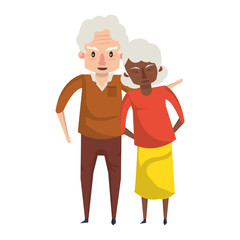 grandparents senior old people cartoon
