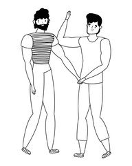 Isolated avatar men vector design