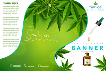 Cannabis or marijauna medical Brochure design.