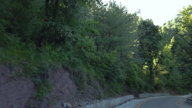 Driving on the top of the mountain in Azad Kashmir