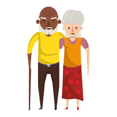 grandparents senior old people cartoon