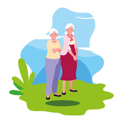 happy grandparents day flat design