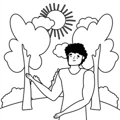 Isolated avatar man vector design