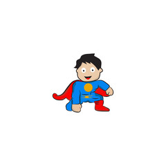 Kids hero icon logo design vector template