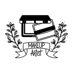 eye shadow palette on white background