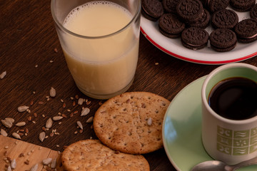  juice, yogurt, and other foods for breakfast or snack,