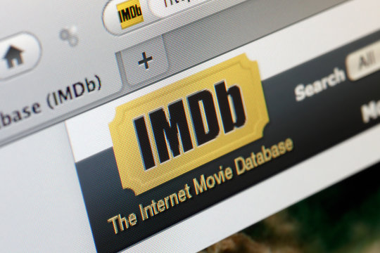IMDB Website Homepage in Apple Safari Browser