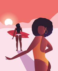 women summer time vacations design