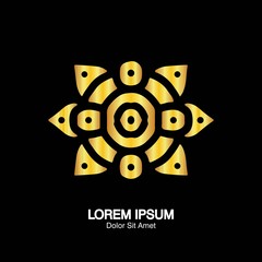 Abstract Elegant Logo Design in black and Golden/Metallic color,for luxury company fashion branding,Beautiful Business Logo, Yoga, Premium house hotel spa logotype