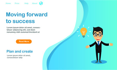 Flat design web  design template for business, finance and marketing. Modern vector illustration concepts for website and mobile website development. Easy to edit and customize.