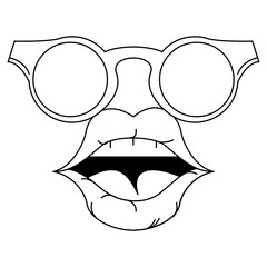 pop art retro vintage classic cartoon in black and white