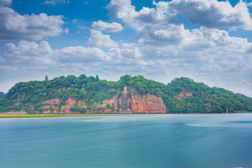 Fototapeta premium Beautiful scenery in the Great Buddha Scenic Area of Leshan, Sichuan Province, China