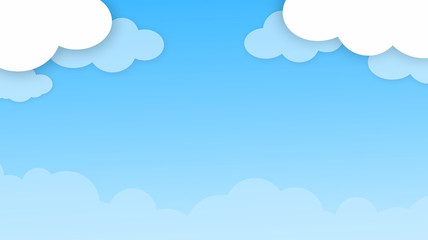 Abstract kawaii Colorful Sky background. Soft gradient pastel Comic graphic. Concept for children and kindergartens or presentation
