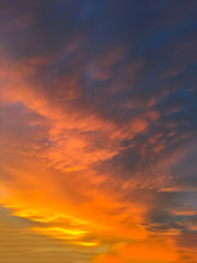 Dramatic sunset and sunrise sky