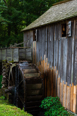 Naklejka premium Water wheel and mill