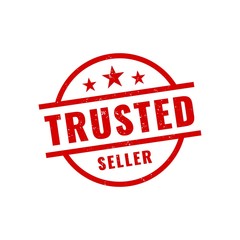 Minimalist Trusted Seller Stamp Logo Design