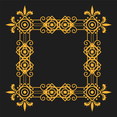 black background art deco frames