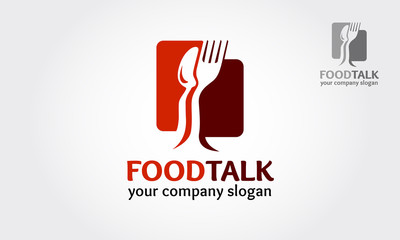 FoodTalk Logo is created for your cafe, product label, food resto, restaurant, and many more. They are fully editable and scalable without losing resolution.