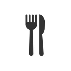 Knife and fork icon. design. symbol. vector. Illustrator. on white background
