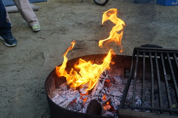 fire in firepit