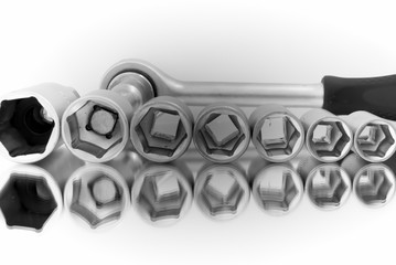 Socket set on mirrored surface © Elmar Kriegner