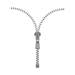 Zipper sign silhouette isolated