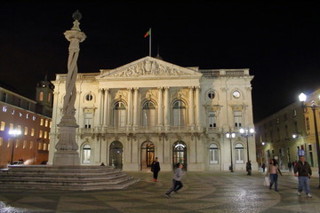 Fototapeta na wymiar Municipio Square in Lisbon, Portugal