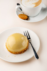 One cup of coffee and cake