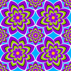 Lotus flowers. Optical expansion illusion.