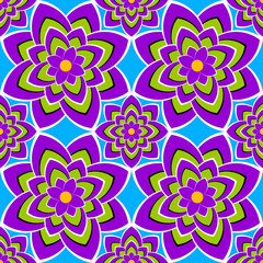Lotus flowers. Optical expansion illusion.