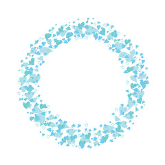 circle frame of hearts for Valentine