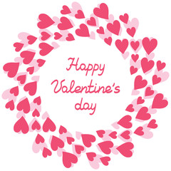 round frame Happy Valentine's Day