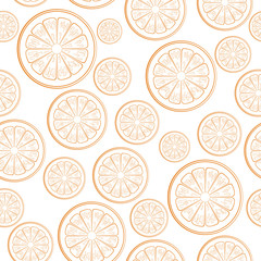 Seamless pattern with oranges