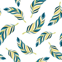 seamless pattern feathers