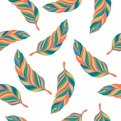 seamless pattern feathers