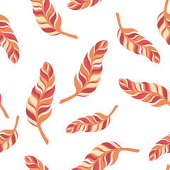 seamless pattern feathers