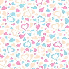 seamless pattern colorful hearts