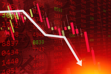 economic crisis stock chart falling down business global money bankruptcy concept - Powered by Adobe