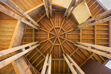 Fototapeta premium roof of a wooden tower
