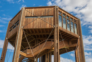 Fototapeta na wymiar wooden tower observatory Vigilance