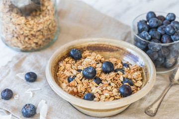Granola muesli with berries